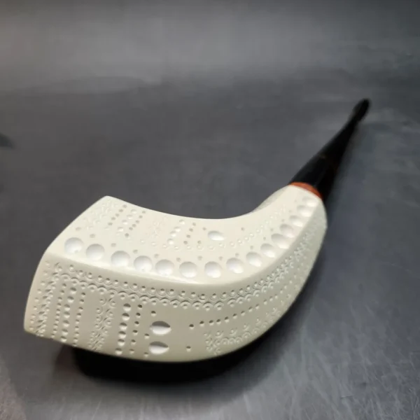MBSD Meerschaum Deluxe, Horn, Block Meerschaum Pipe, 9mm - Image 9