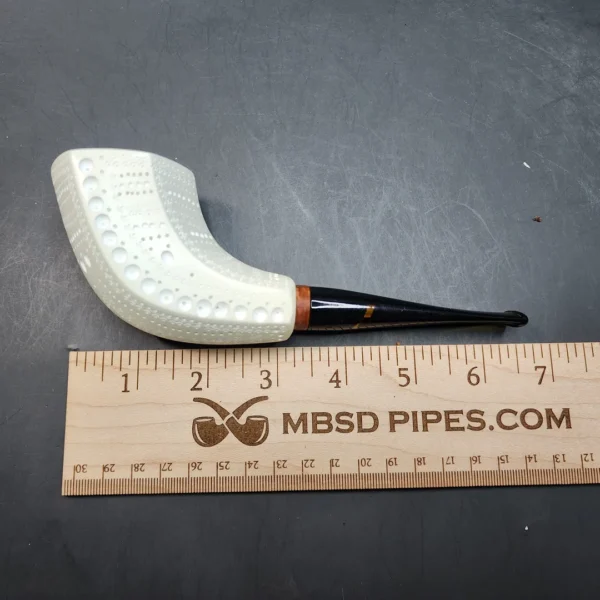 MBSD Meerschaum Deluxe, Horn, Block Meerschaum Pipe, 9mm - Image 10