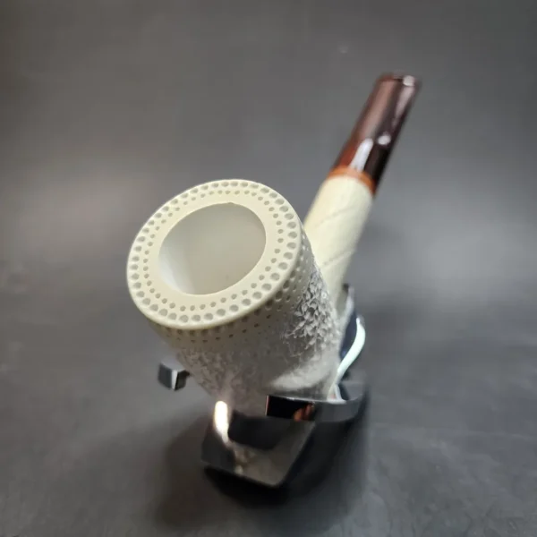 MBSD Meerschaum Deluxe, Partially Rusticated Lovat, Block Meerschaum Pipe, 9mm [SOLD OUT] - Image 5