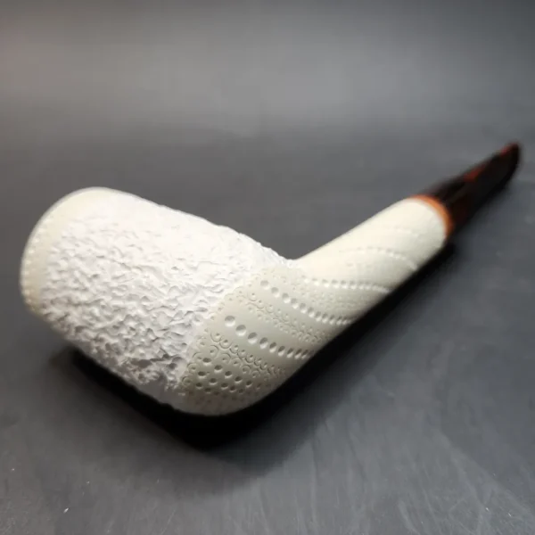 MBSD Meerschaum Deluxe, Partially Rusticated Lovat, Block Meerschaum Pipe, 9mm [SOLD OUT] - Image 9
