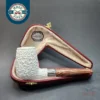 MBSD Meerschaum Deluxe, Rusticated Brandy, Block Meerschaum Pipe, 9mm [SOLD OUT]