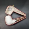 MBSD Meerschaum Deluxe, Rusticated Brandy, Block Meerschaum Pipe, 9mm [SOLD OUT] - Image 3