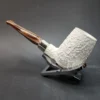 MBSD Meerschaum Deluxe, Rusticated Brandy, Block Meerschaum Pipe, 9mm [SOLD OUT] - Image 6