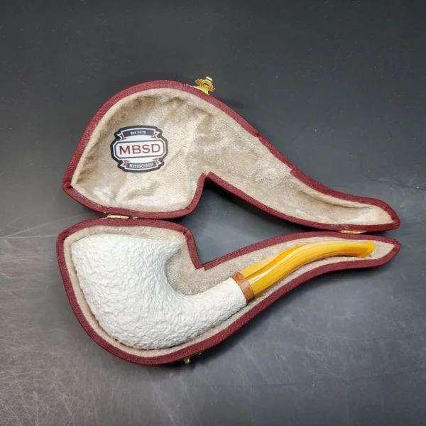 MBSD Meerschaum Deluxe, Rusticated Freehand, Block Meerschaum Pipe [SOLD OUT] - Image 3