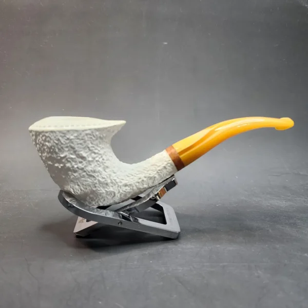MBSD Meerschaum Deluxe, Rusticated Freehand, Block Meerschaum Pipe [SOLD OUT] - Image 4