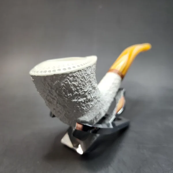 MBSD Meerschaum Deluxe, Rusticated Freehand, Block Meerschaum Pipe [SOLD OUT] - Image 5