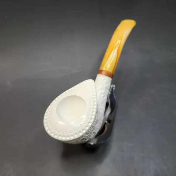 MBSD Meerschaum Deluxe, Rusticated Freehand, Block Meerschaum Pipe [SOLD OUT] - Image 6