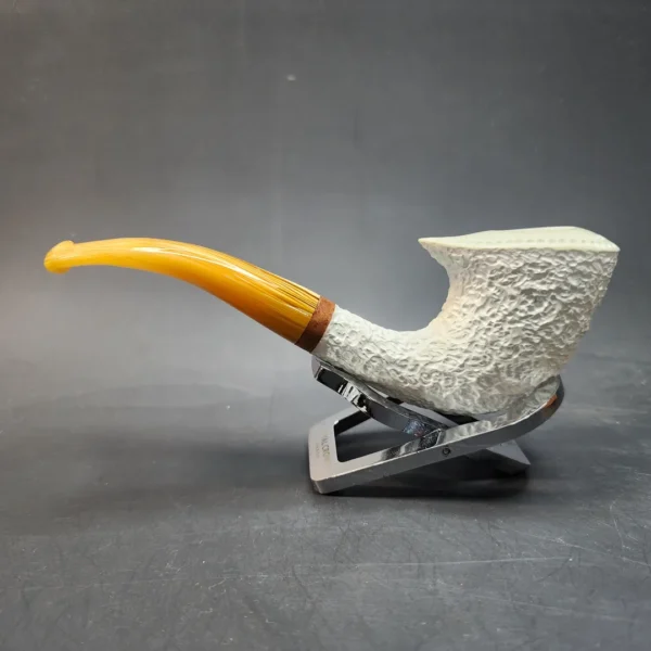 MBSD Meerschaum Deluxe, Rusticated Freehand, Block Meerschaum Pipe [SOLD OUT] - Image 8