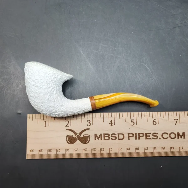 MBSD Meerschaum Deluxe, Rusticated Freehand, Block Meerschaum Pipe [SOLD OUT] - Image 10