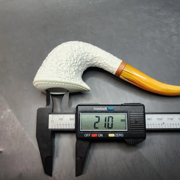 MBSD Meerschaum Deluxe, Rusticated Freehand, Block Meerschaum Pipe [SOLD OUT] - Image 11