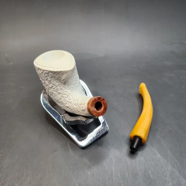 MBSD Meerschaum Deluxe, Rusticated Freehand, Block Meerschaum Pipe [SOLD OUT] - Image 12