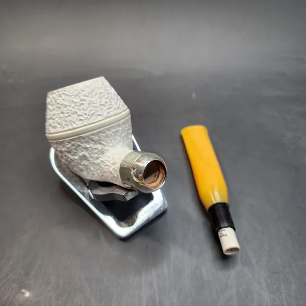 MBSD Meerschaum Deluxe, Rusticated Rhodesian, Block Meerschaum Pipe, 9mm [SOLD OUT] - Image 11