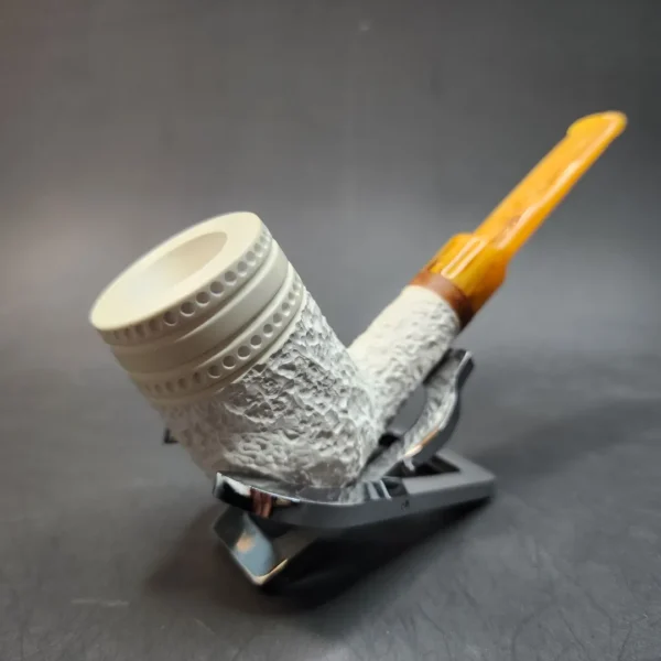 MBSD Meerschaum Deluxe, Sandblasted Billiard, Block Meerschaum Pipe [SOLD OUT] - Image 4