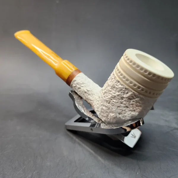 MBSD Meerschaum Deluxe, Sandblasted Billiard, Block Meerschaum Pipe [SOLD OUT] - Image 6