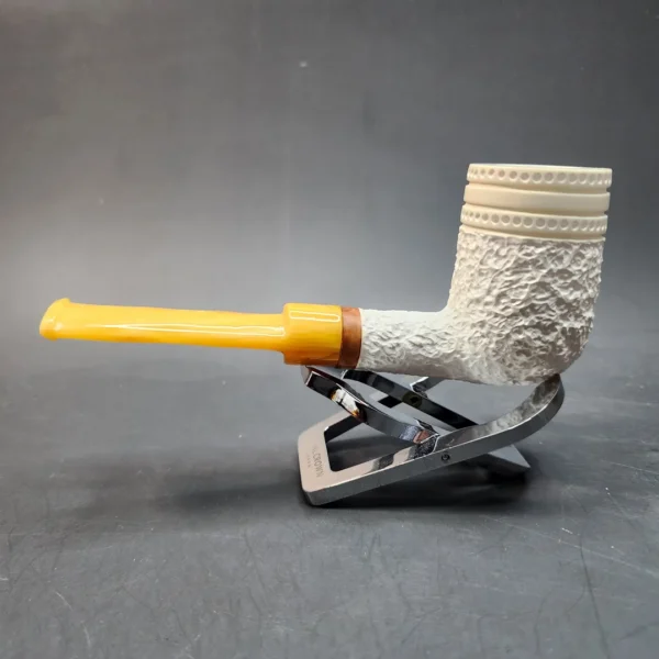 MBSD Meerschaum Deluxe, Sandblasted Billiard, Block Meerschaum Pipe [SOLD OUT] - Image 7