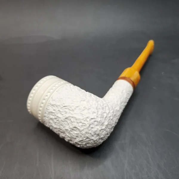 MBSD Meerschaum Deluxe, Sandblasted Billiard, Block Meerschaum Pipe [SOLD OUT] - Image 8