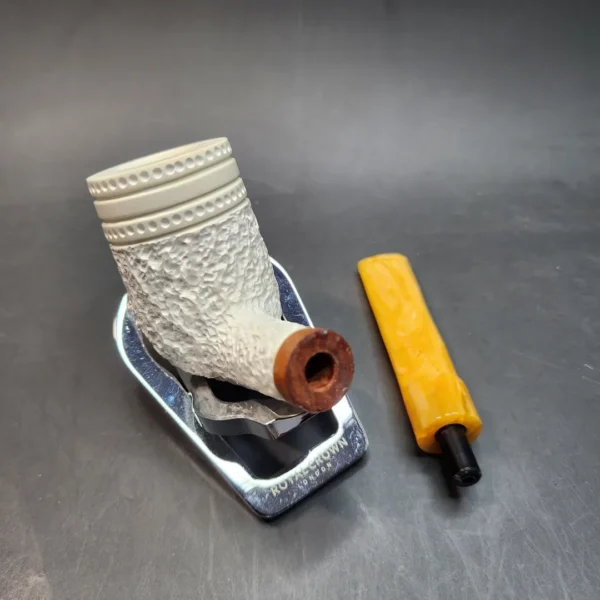 MBSD Meerschaum Deluxe, Sandblasted Billiard, Block Meerschaum Pipe [SOLD OUT] - Image 11