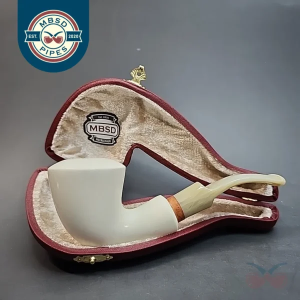 MBSD Meerschaum Deluxe, Bent Dublin, Block Meerschaum Pipe [SOLD OUT]