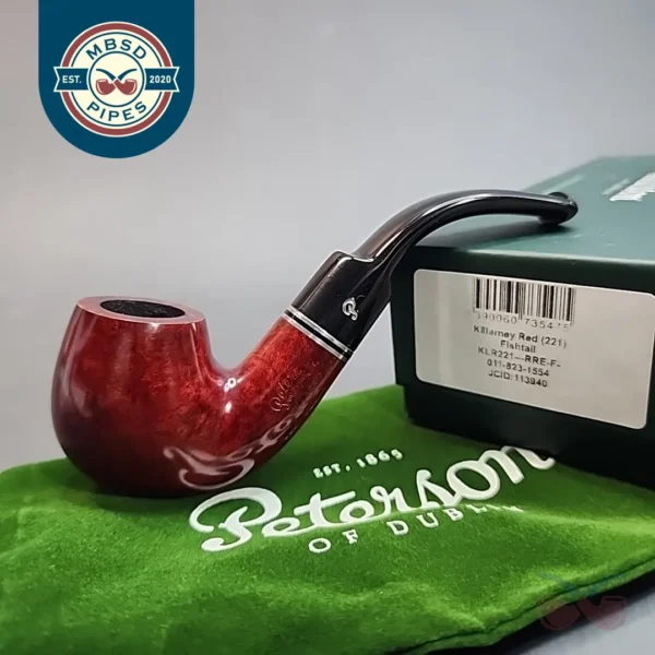 Peterson Killarney Red 221, Bent Billiard, Fishtail [SOLD OUT]