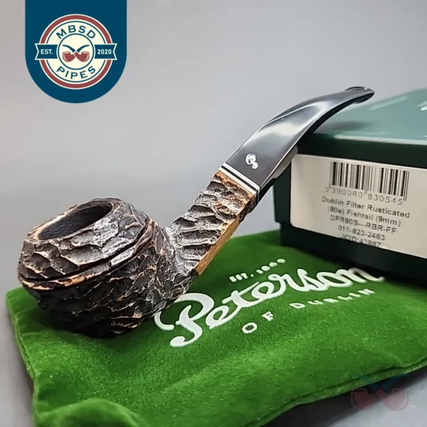 Peterson Dublin Filter Rusticated 80s, Fishtail, 9mm [SOLD OUT]