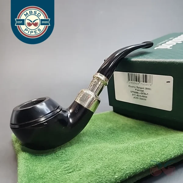 Peterson Ebony Spigot 999, Bent Rhodesian, Fishtail [SOLD OUT]
