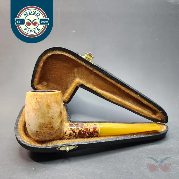 Smooth Billiard Block Meerschaum Pipe, Case [SOLD OUT]