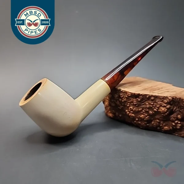 Straight Billiard Block Meerschaum Pipe, 9mm, Turkish Estates [SOLD OUT]