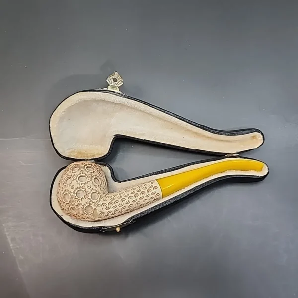 Vintage Lattice Block Meerschaum Pipe, Turkish Estates [SOLD OUT] - Image 3