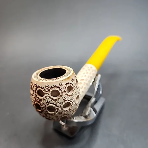 Vintage Lattice Block Meerschaum Pipe, Turkish Estates [SOLD OUT] - Image 6