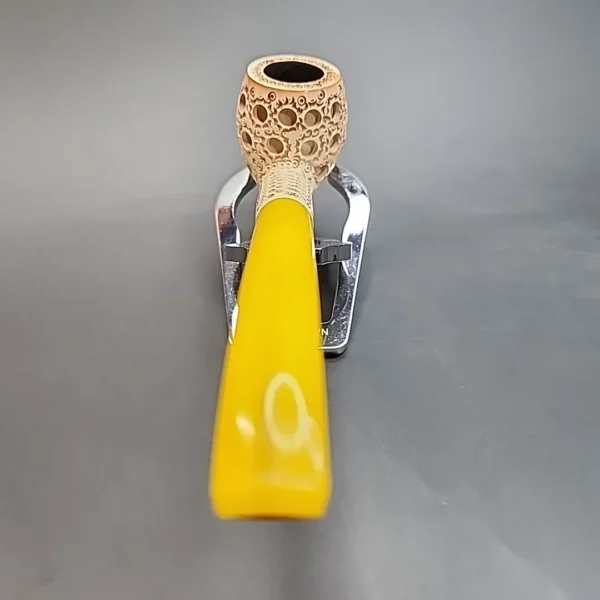 Vintage Lattice Block Meerschaum Pipe, Turkish Estates [SOLD OUT] - Image 9