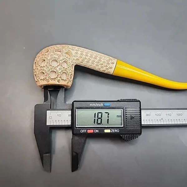 Vintage Lattice Block Meerschaum Pipe, Turkish Estates [SOLD OUT] - Image 11