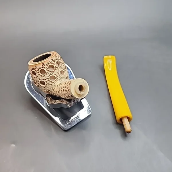 Vintage Lattice Block Meerschaum Pipe, Turkish Estates [SOLD OUT] - Image 12