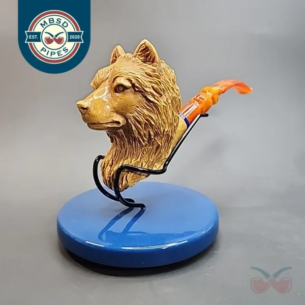 Kenan Block Meerschaum Pipe, Carved Wolf Head, New [SOLD OUT]