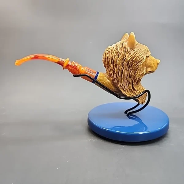 Kenan Block Meerschaum Pipe, Carved Wolf Head, New [SOLD OUT] - Image 7