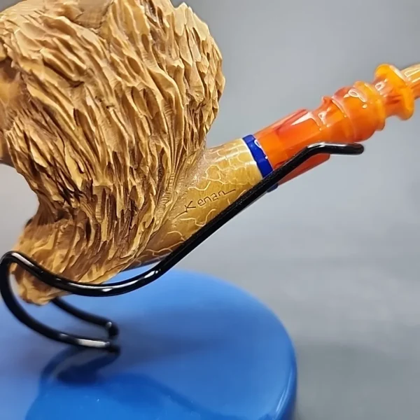 Kenan Block Meerschaum Pipe, Carved Wolf Head, New [SOLD OUT] - Image 9