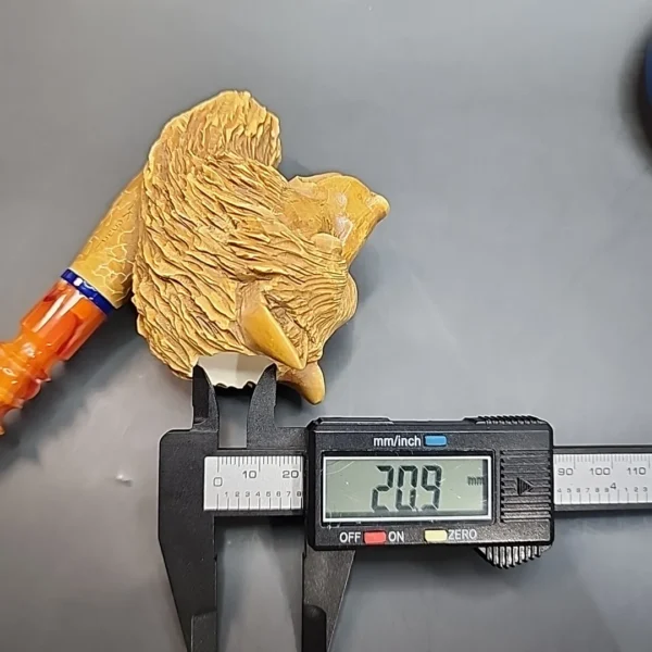 Kenan Block Meerschaum Pipe, Carved Wolf Head, New [SOLD OUT] - Image 11