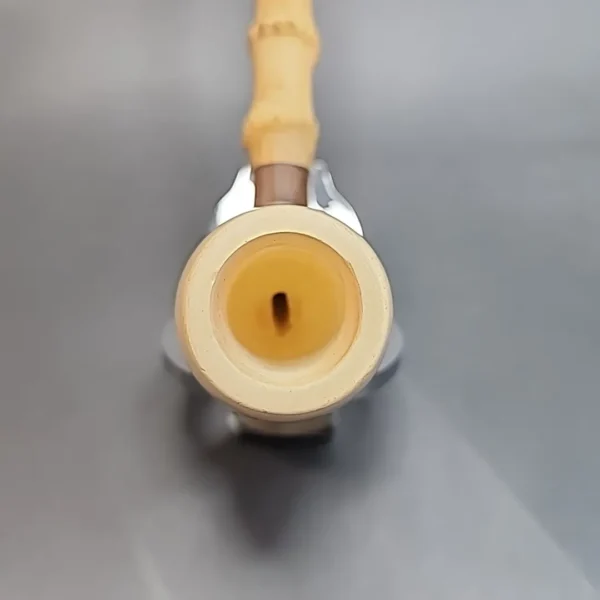 Floral Block Meerschaum, Bamboo Shank Estate Pipe, Unsmoked [SOLD OUT] - Image 4