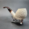 MBSD Meerschaum Deluxe, Rusticated Blowfish, Block Meerschaum Pipe, 9mm [SOLD OUT] - Image 7
