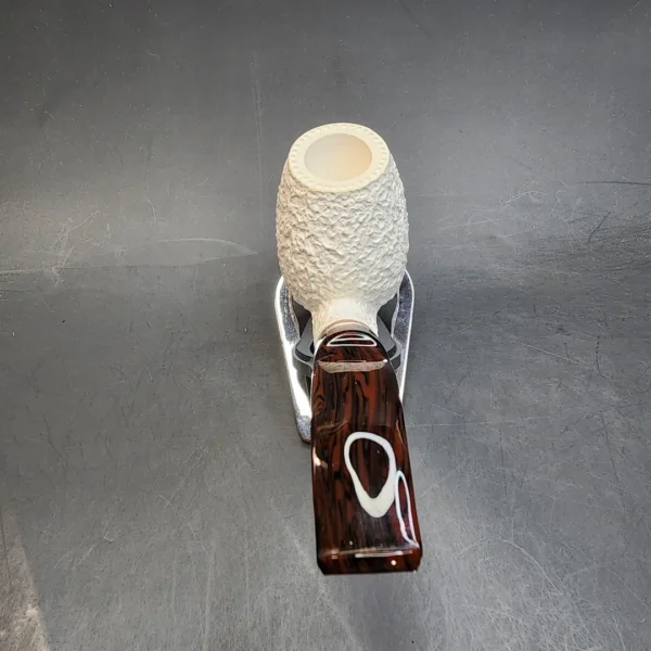 MBSD Meerschaum Deluxe, Rusticated Blowfish, Block Meerschaum Pipe, 9mm [SOLD OUT] - Image 9