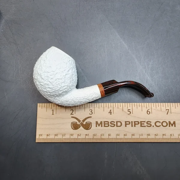 MBSD Meerschaum Deluxe, Rusticated Blowfish, Block Meerschaum Pipe, 9mm [SOLD OUT] - Image 11