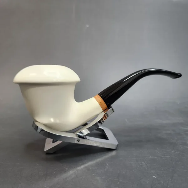 MBSD Meerschaum Deluxe, Bent Calabash, Block Meerschaum Pipe [SOLD OUT] - Image 4
