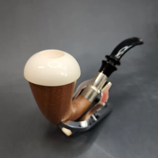 MBSD Meerschaum Calabash Block Meerschaum Pipe, Sterling Silver - Image 4