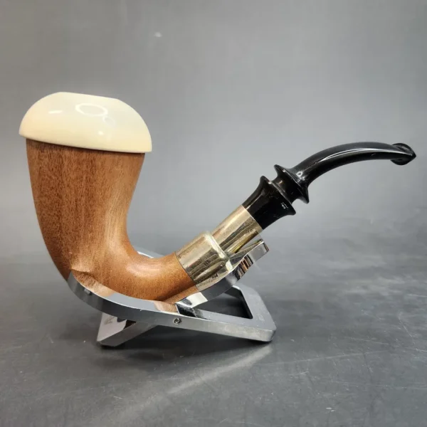 MBSD Meerschaum Calabash Block Meerschaum Pipe, Sterling Silver - Image 5