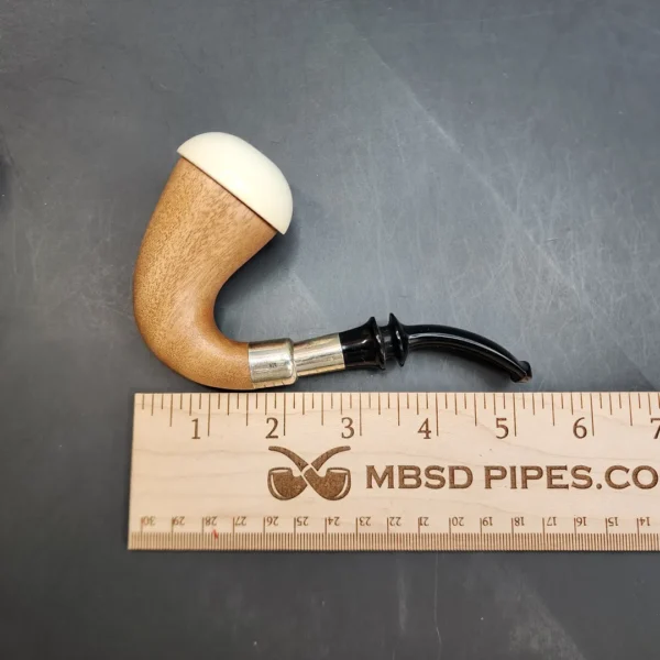 MBSD Meerschaum Calabash Block Meerschaum Pipe, Sterling Silver - Image 10