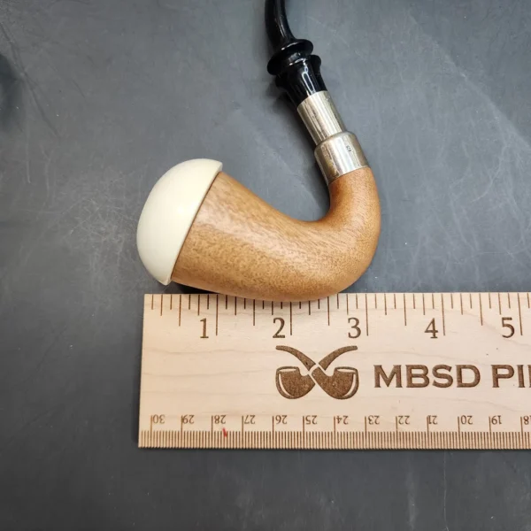 MBSD Meerschaum Calabash Block Meerschaum Pipe, Sterling Silver - Image 11