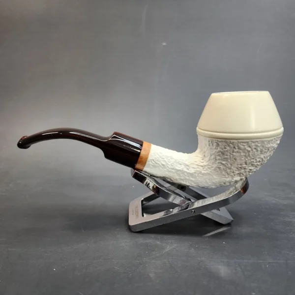 MBSD Meerschaum Deluxe, Bent Rhodesian, Block Meerschaum Pipe, 9mm [SOLD OUT] - Image 8
