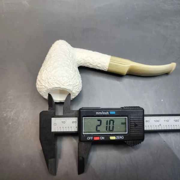 MBSD Meerschaum Deluxe, Rusticated Acorn, Block Meerschaum Pipe, 9mm [SOLD OUT] - Image 8