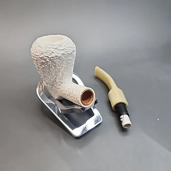 MBSD Meerschaum Deluxe, Rusticated Acorn, Block Meerschaum Pipe, 9mm [SOLD OUT] - Image 9