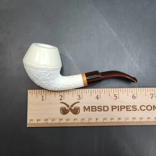MBSD Meerschaum Deluxe, Bent Rhodesian, Block Meerschaum Pipe, 9mm [SOLD OUT] - Image 11