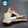 MBSD Meerschaum Deluxe, Lattice Poker, Block Meerschaum Pipe, 9mm [SOLD OUT]